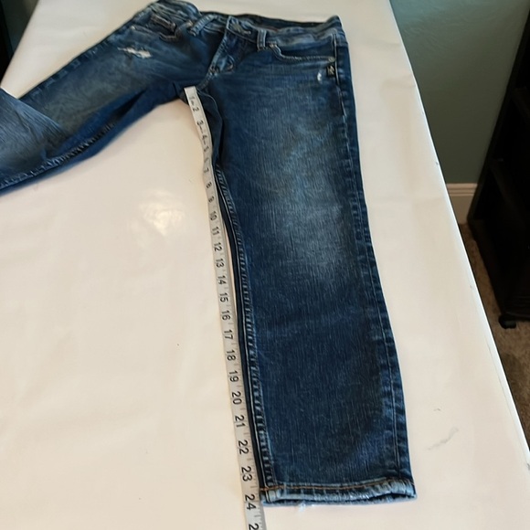Silver Jeans Suki Skinny Crop Mid Rise Size 25 - Picture 7 of 16